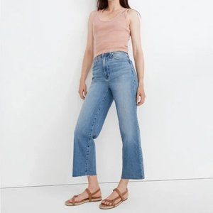 NWT Madewell The Perfect Vintage Wide-Leg Crop Jean in Catlin Wash